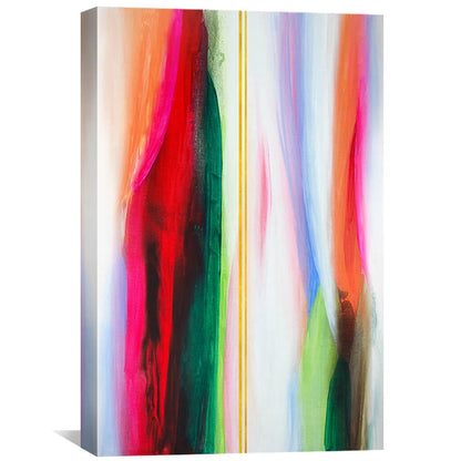 Vibrant Abstract Oil Painting with Rich Color Spectrum for Modern Decor