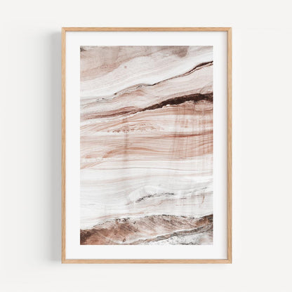 Serene Abstract Landscape Oil Painting of Soft Earth Tones and Gentle Waves