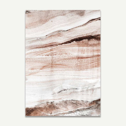 Serene Abstract Landscape Oil Painting of Soft Earth Tones and Gentle Waves