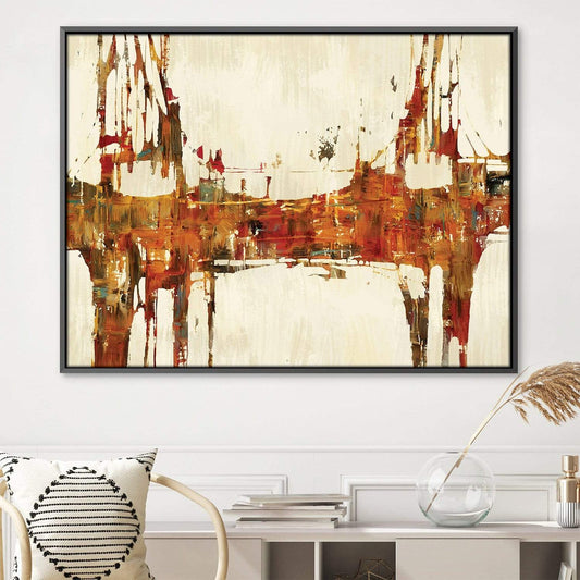 Abstract Bronze Canvas Art for Modern Home Decor