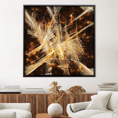 Radiant Bronze Abstract Oil Painting for Modern Home Decor