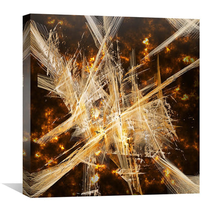 Radiant Bronze Abstract Oil Painting for Modern Home Decor