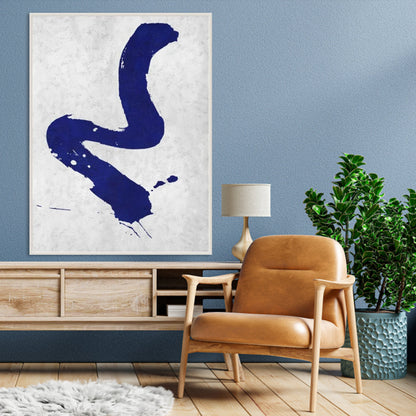 Dynamic Blue Abstract Oil Painting for Modern Art Enthusiasts