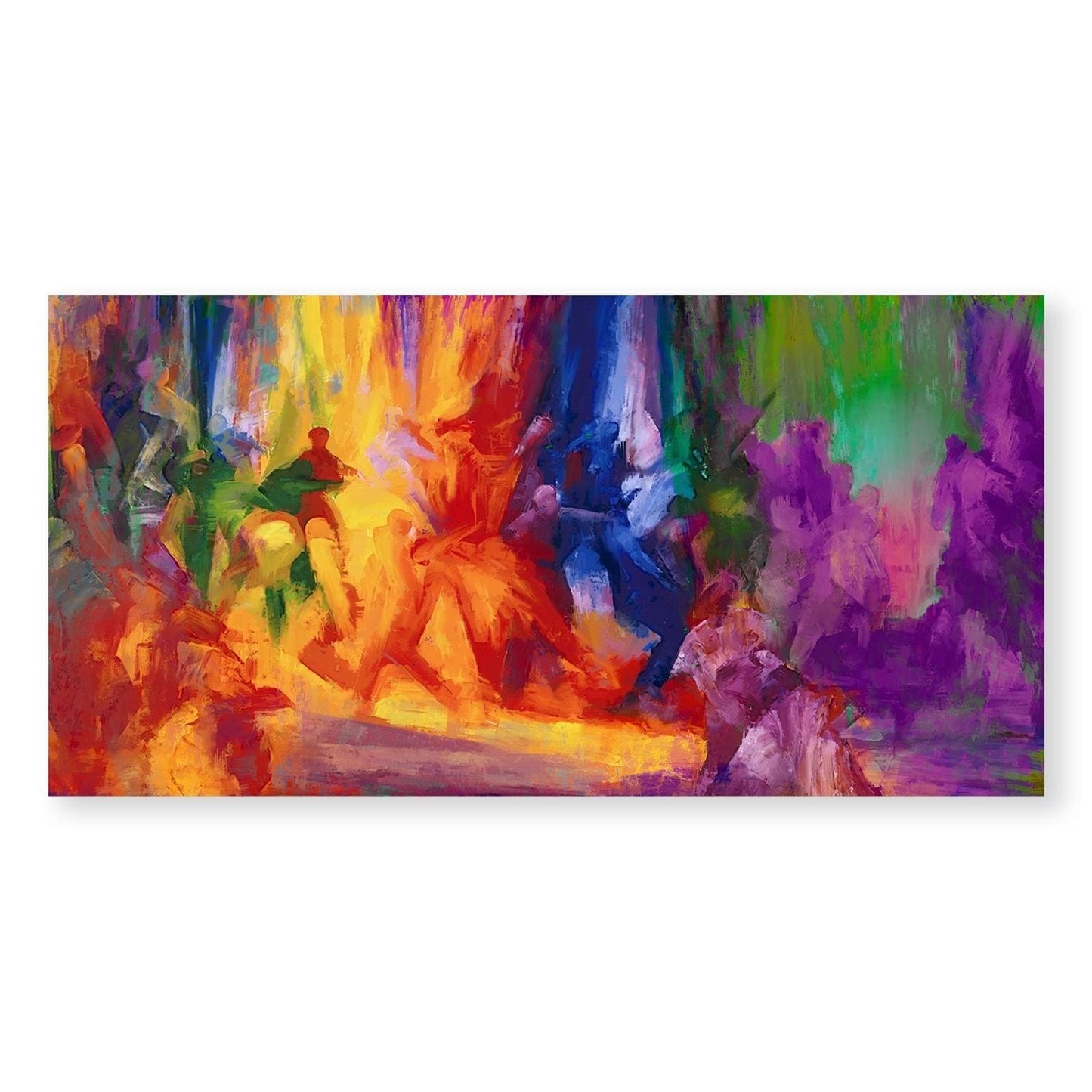 Vibrant Abstract Oil Painting for Modern Home Decor and Art Lovers