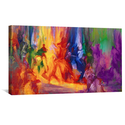 Vibrant Abstract Oil Painting for Modern Home Decor and Art Lovers