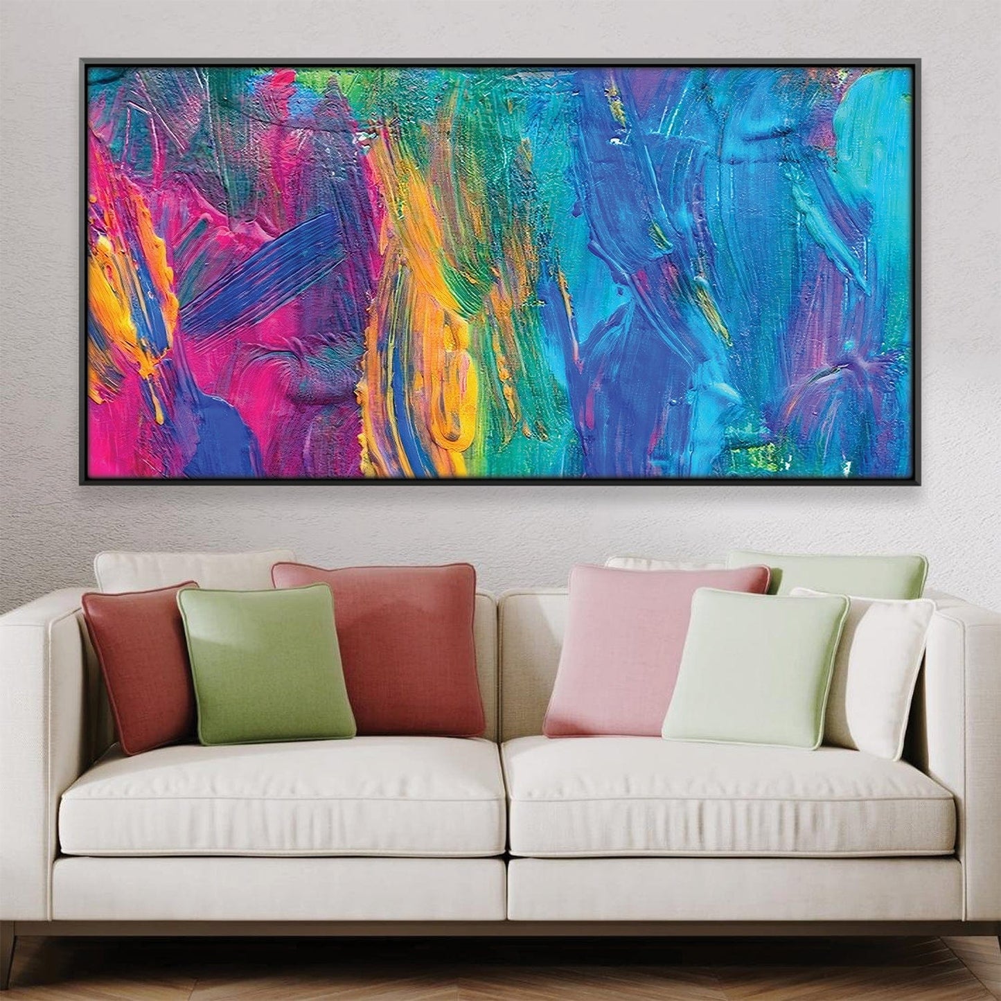 Vibrant Abstract Oil Painting for Modern Home Decor