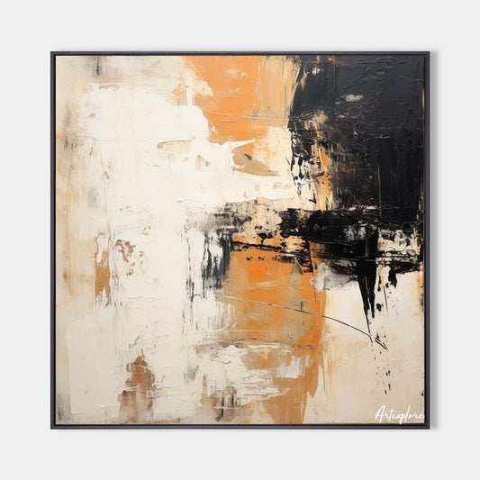 Contemporary Abstract Oil Painting with Bold Colors and Texture