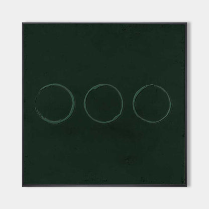 Minimalist Green Abstract Oil Painting for Modern Home Decor