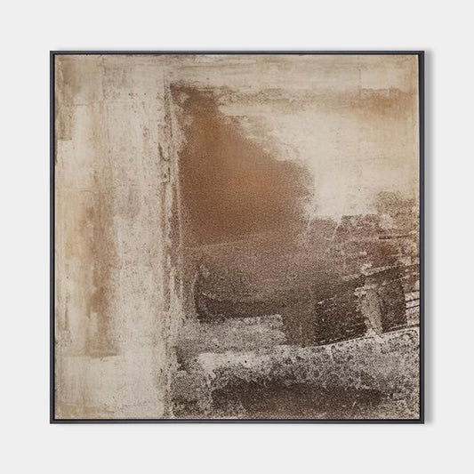 Contemporary Neutral Abstract Oil Painting for Elegant Home Decor