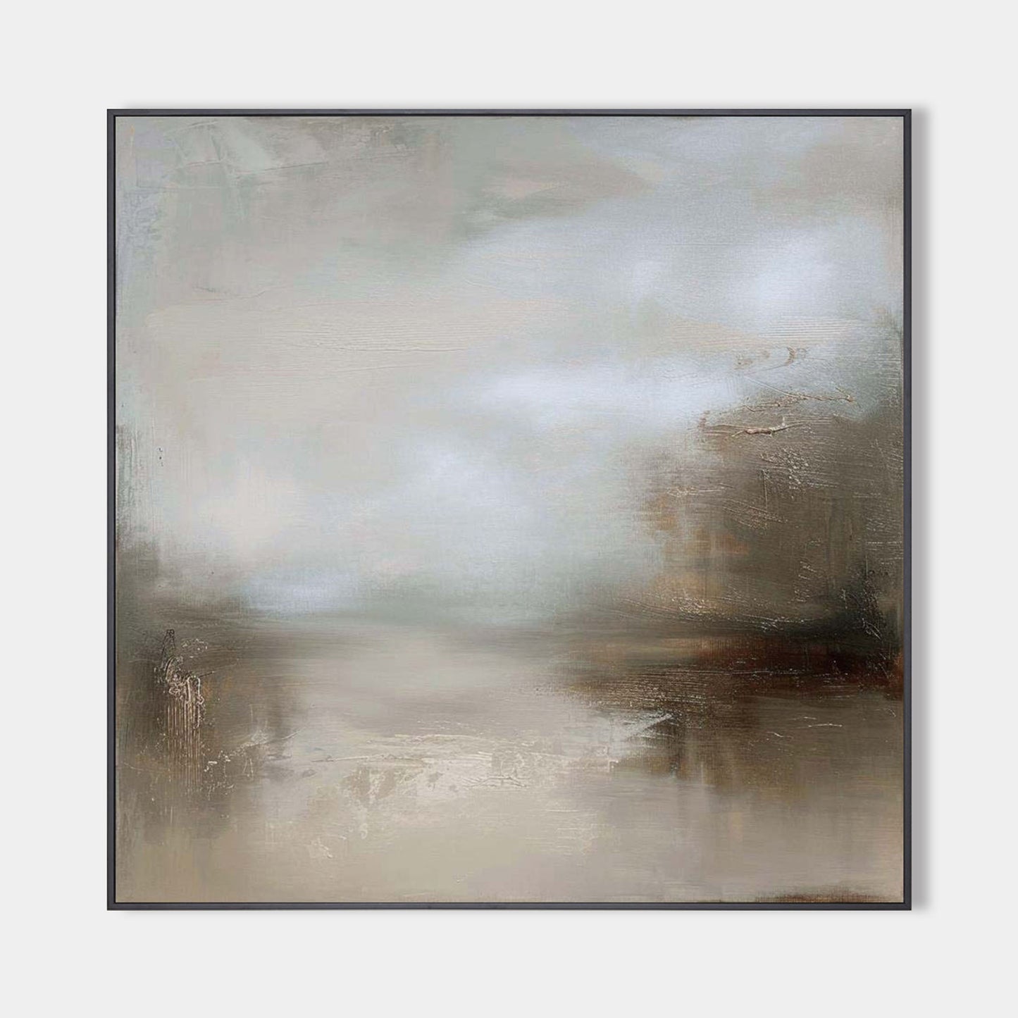 Serene Modern Abstract Oil Painting for Contemporary Home Decor