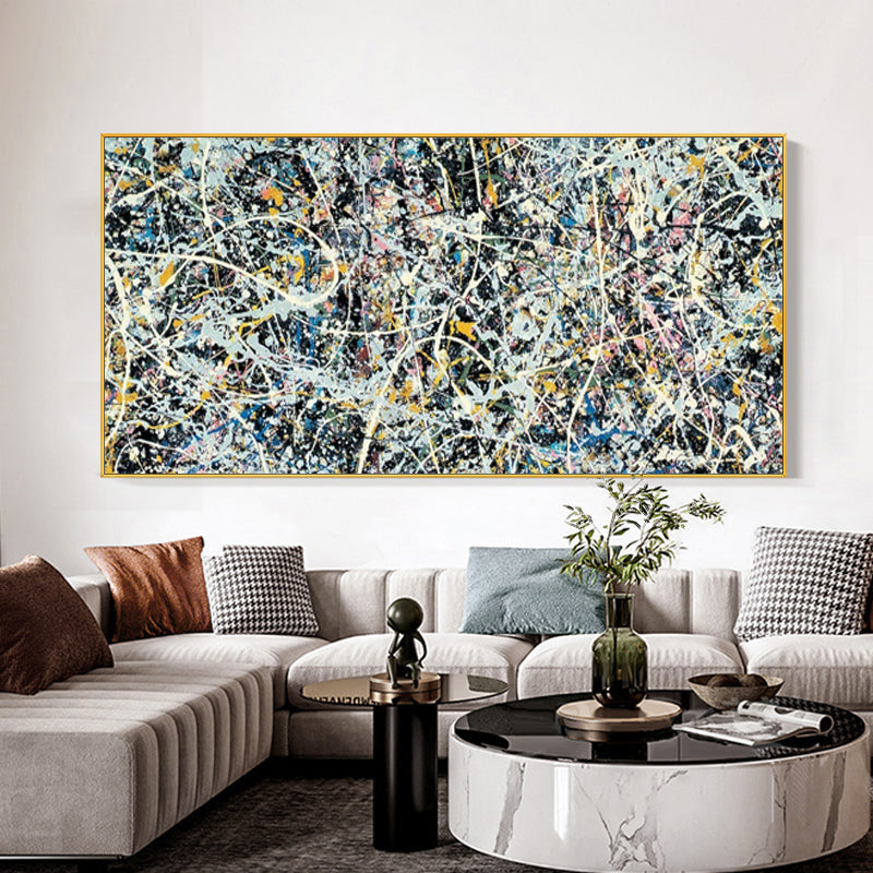 Abstract Expressionism in Bold Colors - Modern Oil Painting for Home Decor