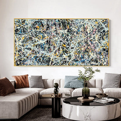 Abstract Expressionism in Bold Colors - Modern Oil Painting for Home Decor