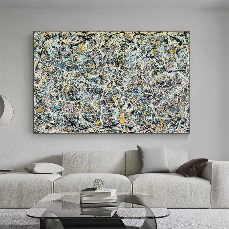 Vibrant Abstract Expressionism Oil Painting for Modern Home Décor