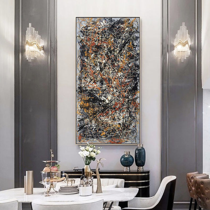 Abstract Expressionism in Colorful Turmoil - Modern Oil Painting