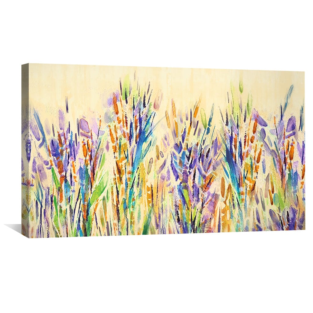 Vibrant Floral Harmony: Colorful Oil Painting for Artistic Home Decor