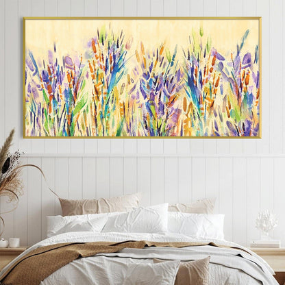 Vibrant Floral Harmony: Colorful Oil Painting for Artistic Home Decor