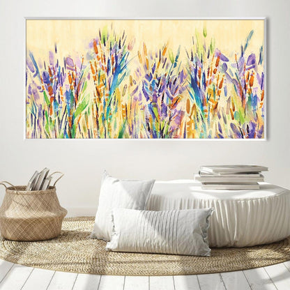 Vibrant Floral Harmony: Colorful Oil Painting for Artistic Home Decor