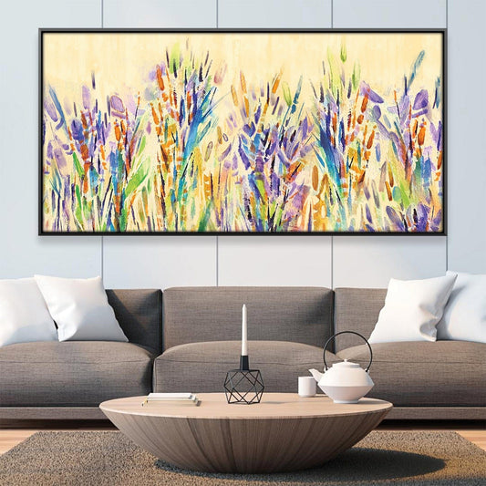 Vibrant Floral Harmony: Colorful Oil Painting for Artistic Home Decor