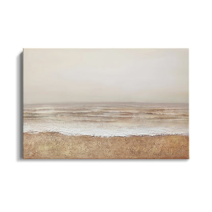 Tranquil Coastal Oil Painting for Serene Home Decor and Relaxing Ambiance