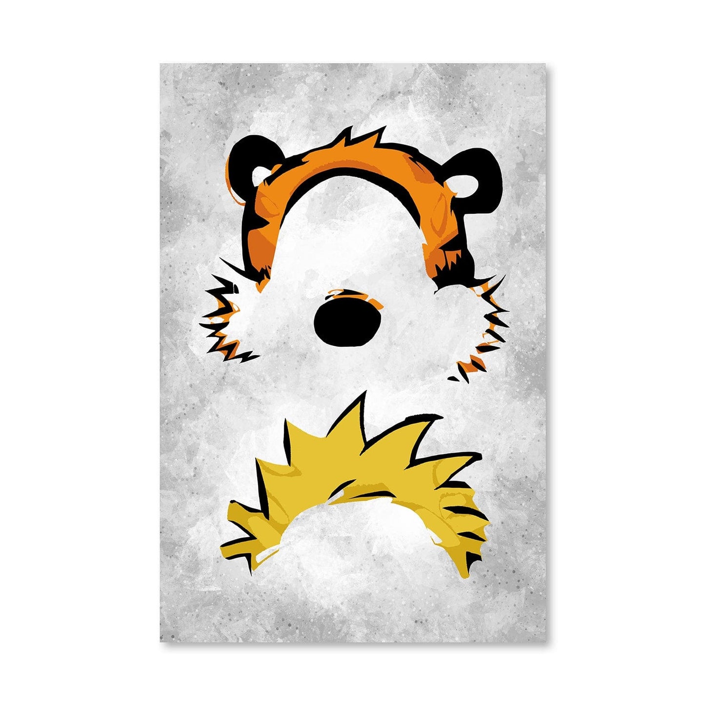 Whimsical Calvin and Hobbes Faces Canvas Art for Cartoon Lovers
