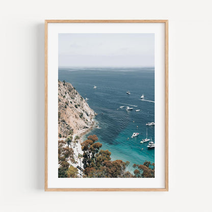 Stunning Catalina Island Seascape with Vibrant Blue Waters and Scenic Coastline
