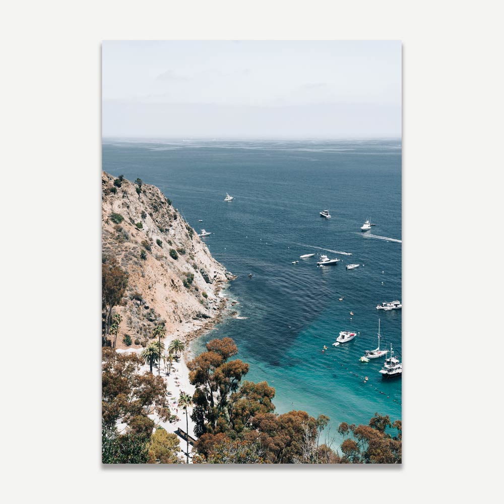 Stunning Catalina Island Seascape with Vibrant Blue Waters and Scenic Coastline