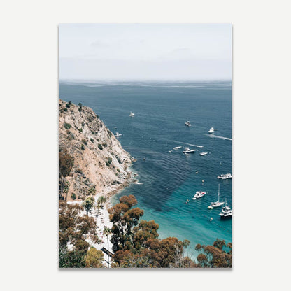Stunning Catalina Island Seascape with Vibrant Blue Waters and Scenic Coastline