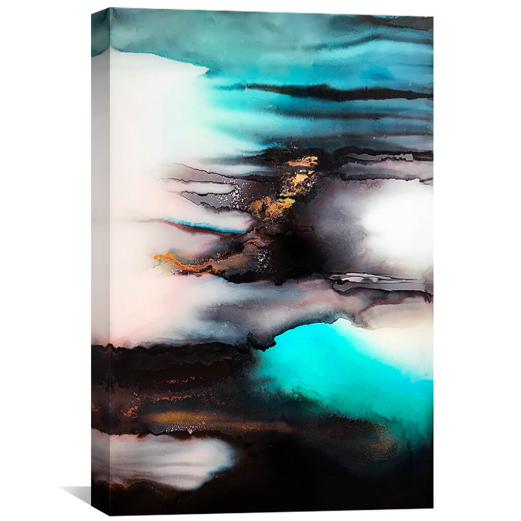 Abstract Oceanic Waves - Vibrant Oil Painting for Modern Home Decor