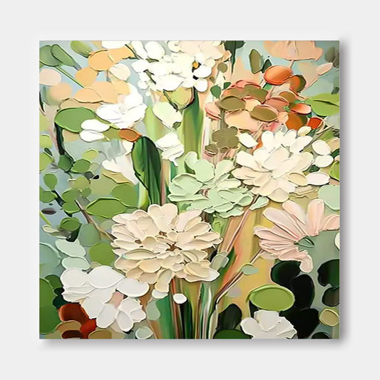 Vibrant Floral Oil Painting for Elegant Home Decor