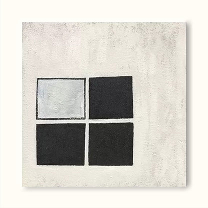 Sleek Minimalist Geometric Oil Painting for Modern Home Decor and Art Enthusiasts