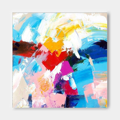 Vibrant Abstract Oil Painting for Modern Home Decor and Art Lovers