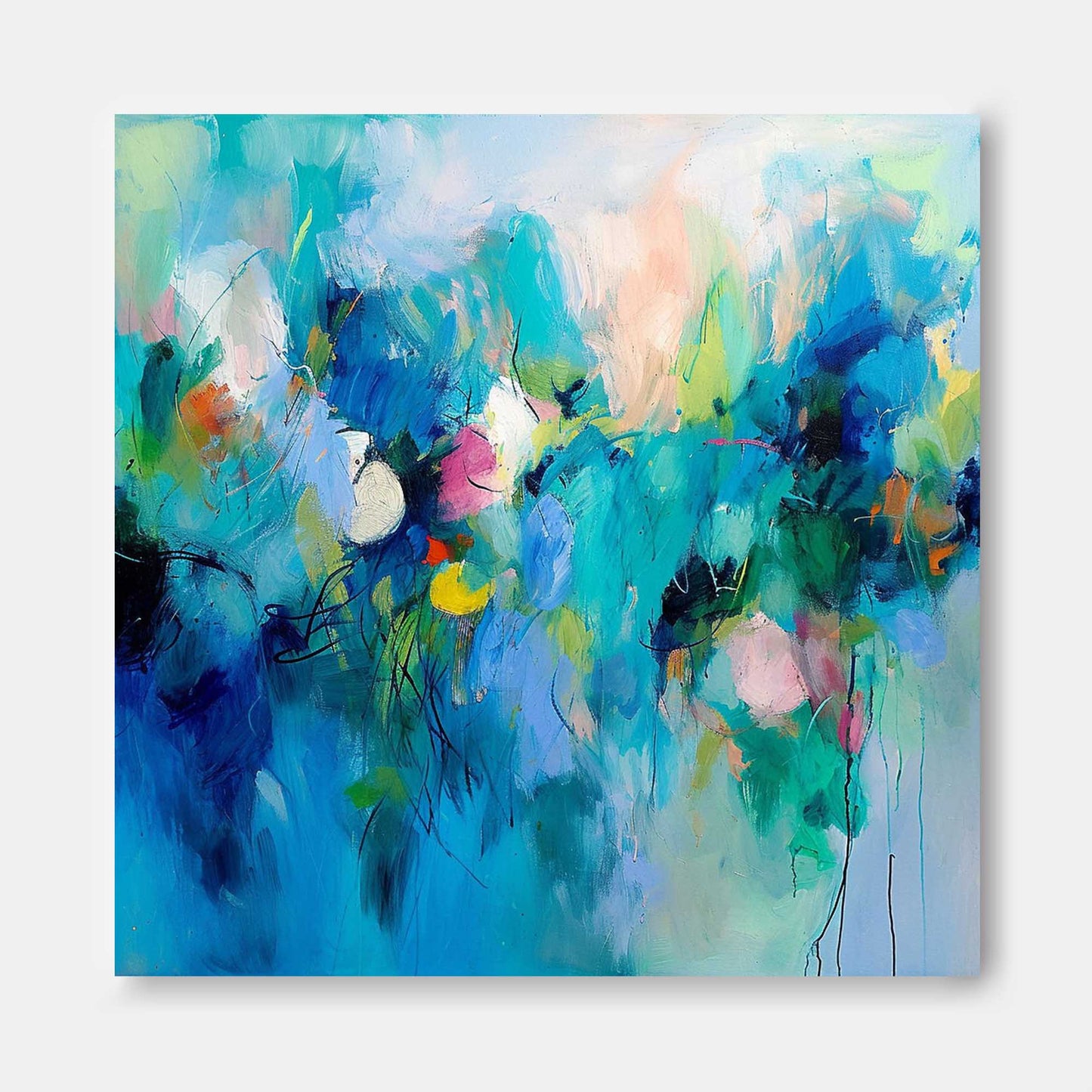 Vibrant Abstract Oil Painting on Canvas for Contemporary Home Decor