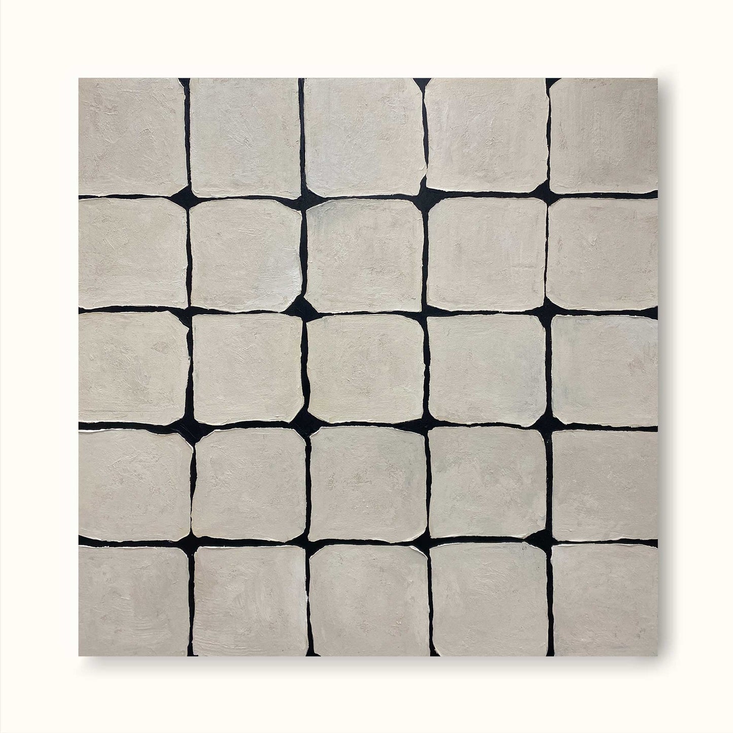 Modern Minimalist Geometric Oil Painting for Contemporary Home Decor