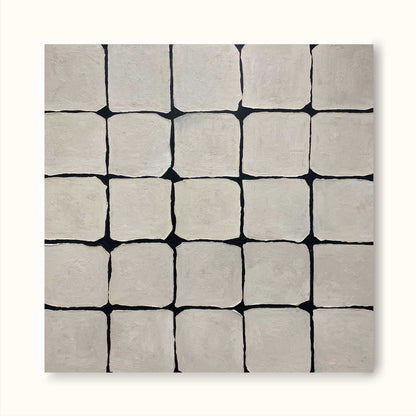 Modern Minimalist Geometric Oil Painting for Contemporary Home Decor