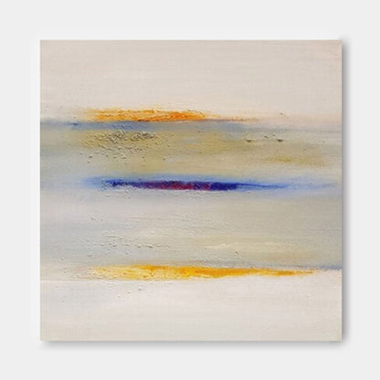 Abstract Minimalist Oil Painting with Soft Hues for Modern Home Décor