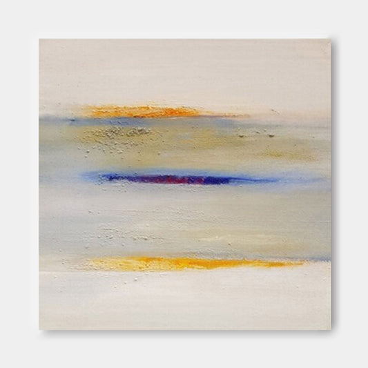 Abstract Minimalist Oil Painting with Soft Hues for Modern Home Décor