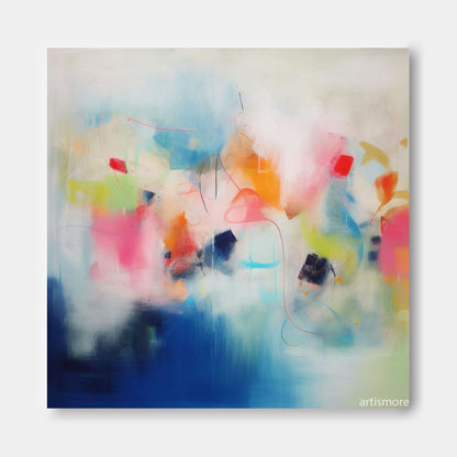 Vibrant Abstract Oil Painting for Modern Home Decor and Art Enthusiasts