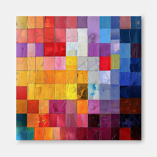 Vibrant Abstract Oil Painting for Modern Home Decor and Artistic Inspiration