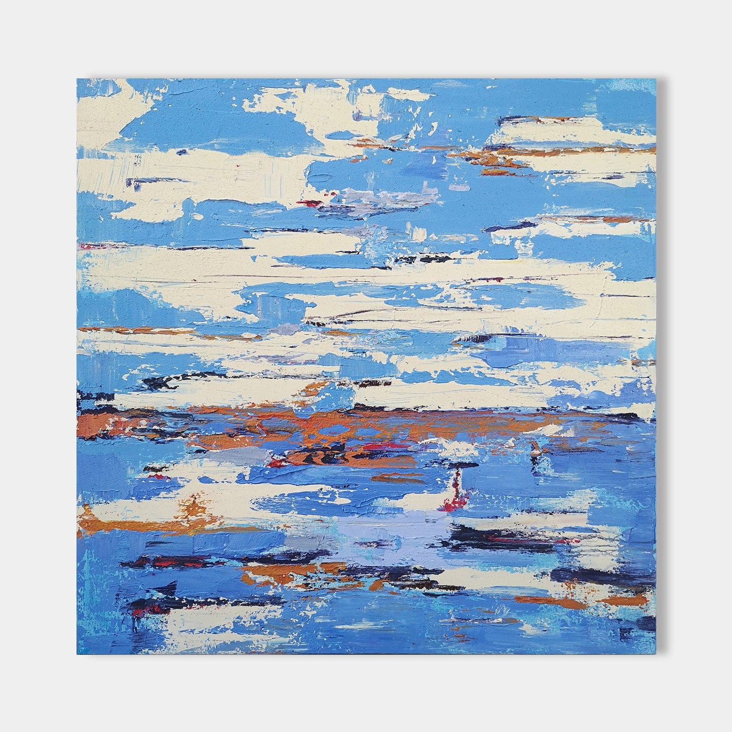 Contemporary Abstract Seascape Oil Painting for Modern Decor