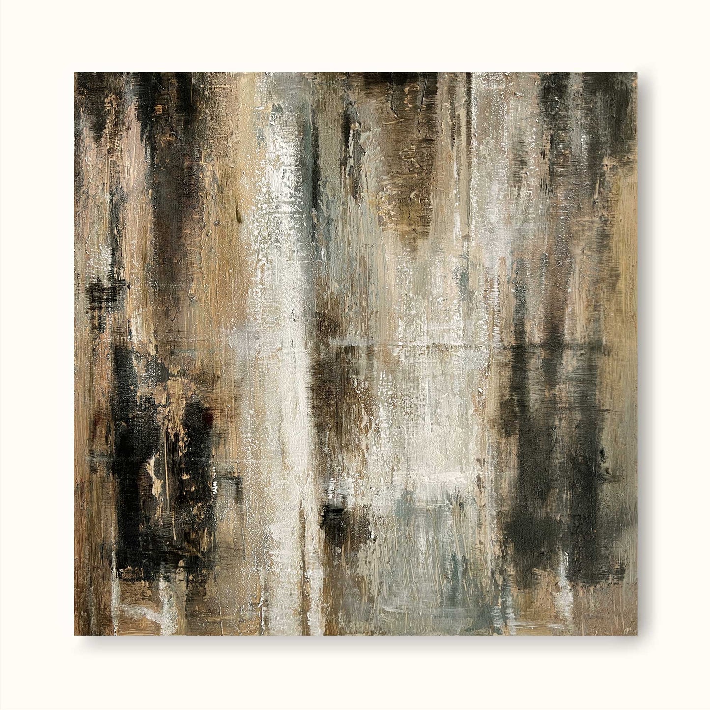Elegant Minimalist Abstract Oil Painting for Modern Home Decor