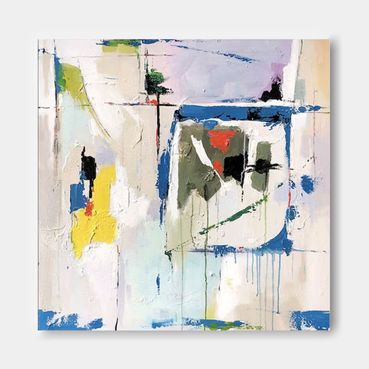 Colorful Abstract Oil Painting for Modern Home Décor
