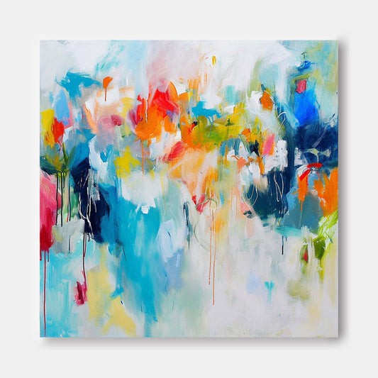 Vibrant Abstract Oil Painting for Modern Art Enthusiasts and Home Decor