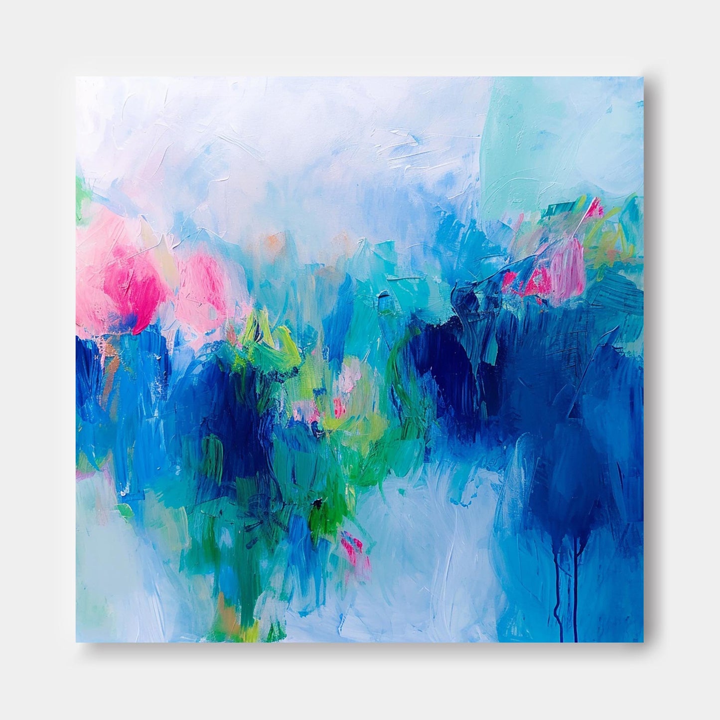 Vibrant Abstract Oil Painting for Modern Art Lovers - Colorful Canvas Artwork