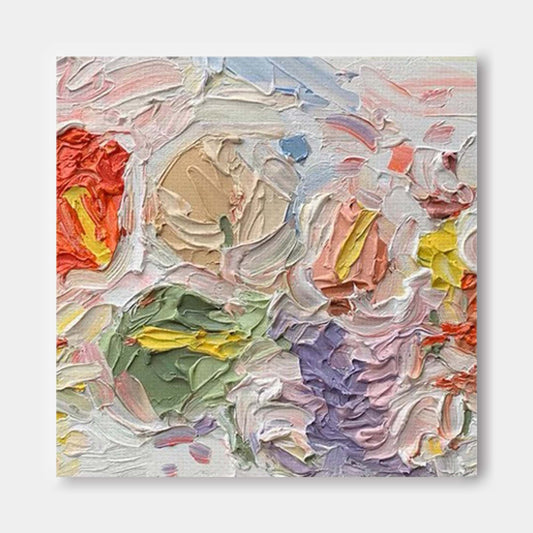 Colorful Abstract Oil Painting for Modern Home Décor