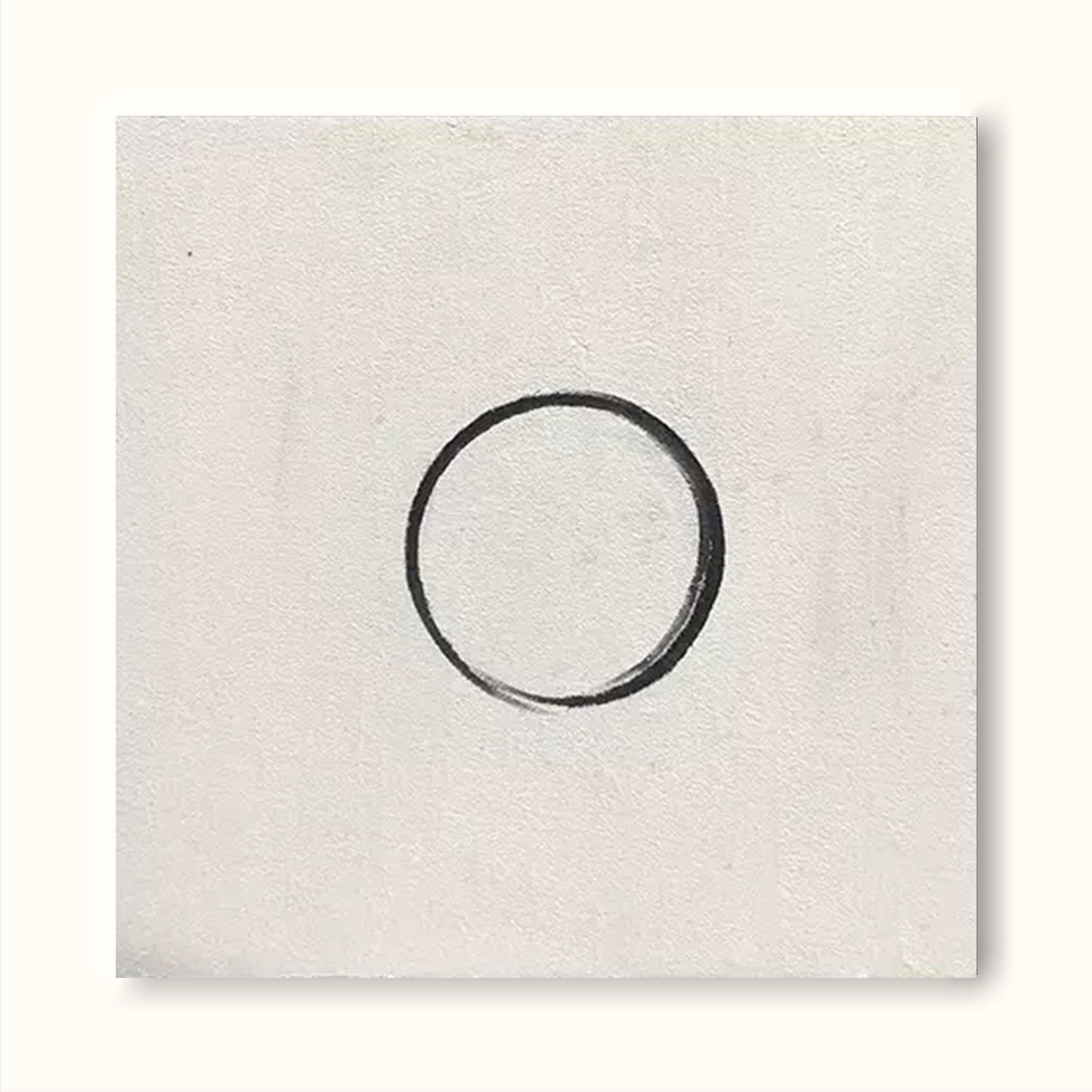 Contemporary Minimalist Circle Oil Painting for Modern Home Decor