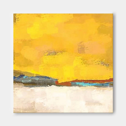 Vibrant Abstract Landscape Oil Painting for Modern Home Decor