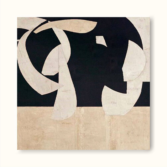 Elegant Minimalist Abstract Oil Painting for Modern Home D√©cor