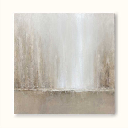 Serene Minimalist Abstract Oil Painting for Modern Home Decor