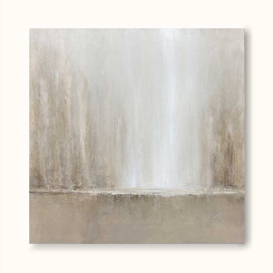 Serene Minimalist Abstract Oil Painting for Modern Home Decor