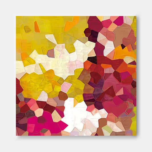 Vibrant Abstract Oil Painting for Modern Home Decor and Art Lovers